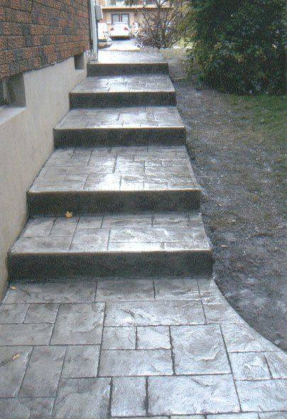 Patterned concrete, stonework and landscaping by Absolute Home Creations — project 3