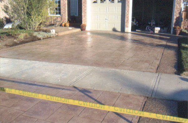 Patterned concrete, stonework and landscaping by Absolute Home Creations — project 4