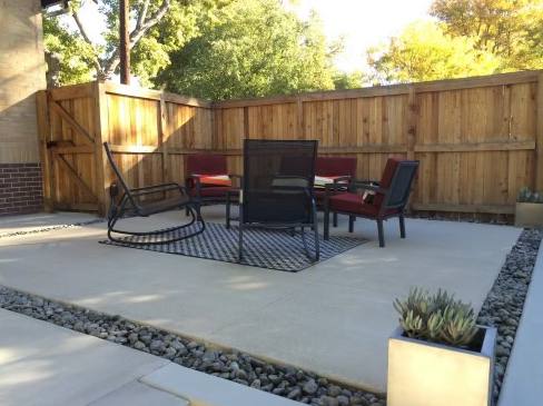 Patterned concrete, stonework and landscaping by Absolute Home Creations — project 15