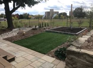 Patterned concrete, stonework and landscaping by Absolute Home Creations — project 17