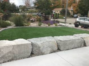 Patterned concrete, stonework and landscaping by Absolute Home Creations — project 19