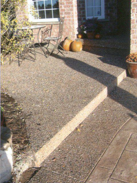 Patterned concrete, stonework and landscaping by Absolute Home Creations — project 22