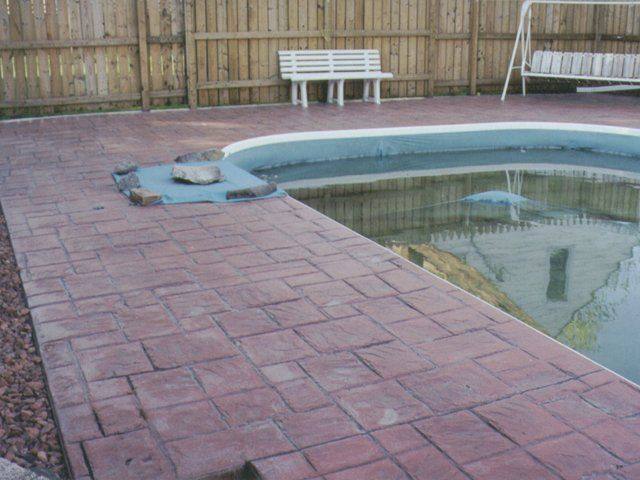 Patterned concrete, stonework and landscaping by Absolute Home Creations — project 23