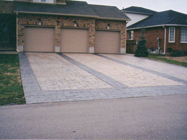 Patterned concrete, stonework and landscaping by Absolute Home Creations — project 24