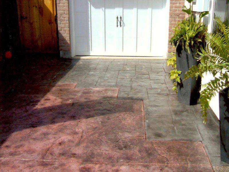 Patterned concrete, stonework and landscaping by Absolute Home Creations — project 31